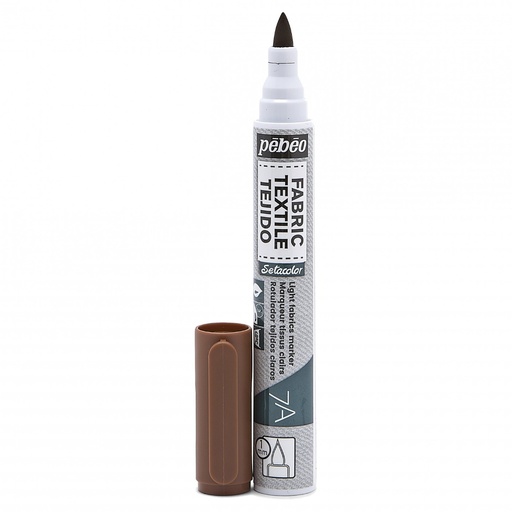 [803412] PEBEO 7A LIGHT FABRIC MARKER 1MM BROWN