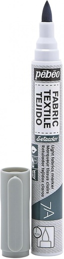 [803413] PEBEO 7A LIGHT FABRIC MARKER 1MM LIGHT GREY