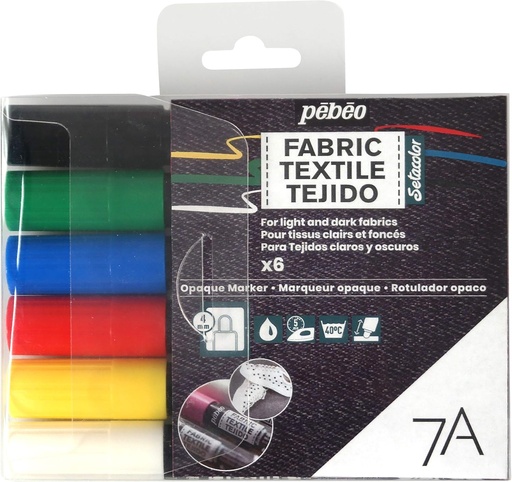 [804501] PEBEO 7A OPAQUE MARKER 4MM PACK 6 ASSORTED