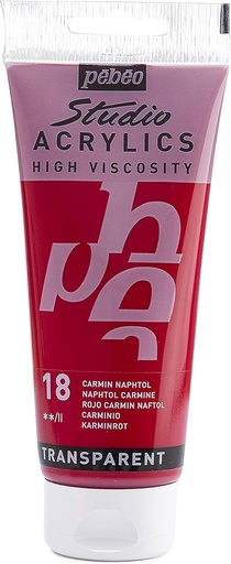 [831-018] PEBEO ACRYLIC STUDIO HV 100ML CARMIN NAPHTOL