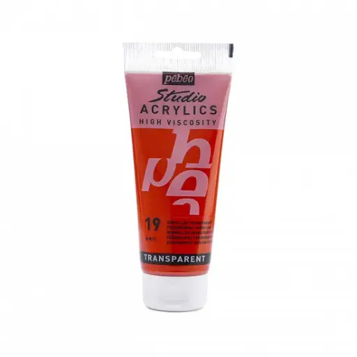 [831-019] PEBEO ACRYLIC STUDIO HV100ML TRANSPARENT VERMILION