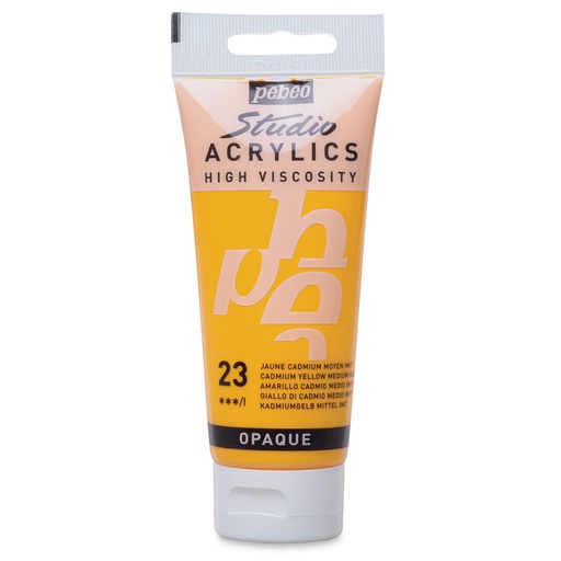 [831-023] PEBEO STUDIO ACRYLIC HV100ML CADMIUM YELLOW MEDIUM