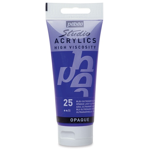 [831-025] PEBEO STUDIO ACRYLIC HV100ML LIGHT ULTRAMARINE BLUE