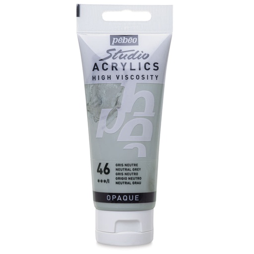 [831-046] PEBEO STUDIO ACRYLIC 100ML NEUTRAL GREY