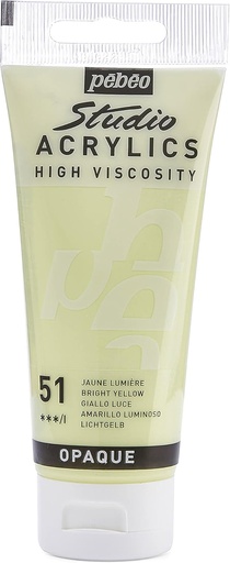 [831-051] PEBEO ACRYLIC STUDIO HIGH VELOCITY 100ML BRIGHT YELLOW