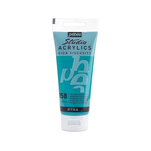 [832-358] PEBEO ACRYLIC STUDIO HV 100ML IRIDESCENT BLUE GREEN