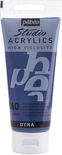 [832-360] PEBEO ACRYLIC STUDIO HV 100ML IRIDESCENT BLUE-BLACK