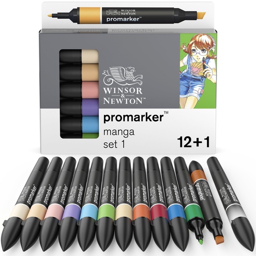 [290139]  WINSOR & NEWTON PROMARKER 12+1 MANGA EXPANSION 1