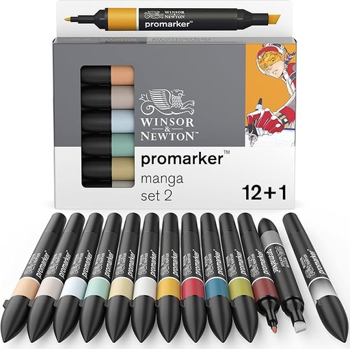 [290140] WINSOR & NEWTON PROMARKER 12+1 MANGA EXPANSION 2