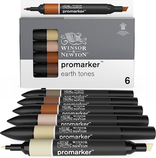 [290160] WINSOR & NEWTON PROMARKER 6 EARTH TONES