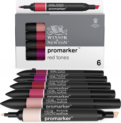 [290159] WINSOR & NEWTON PROMARKER 6 RED TONES