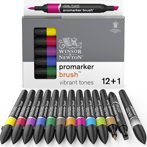 [290145] WINSOR & NEWTON PROMARKER BRUSH 12+1 VIBRANT TONES