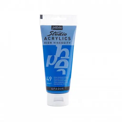 [837049] PEBEO STUDIO ACRYLIC HV 100ML OPAQUE PRIMARY CYAN