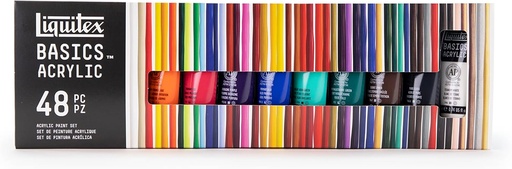 [3699395] LIQUITEX BASICS ACRYLIC COLOUR SET 48X22ML ROW