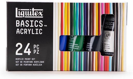 [3699397] LIQUITEX BASICS ACRYLIC COLOUR SET 24X22ML ROW