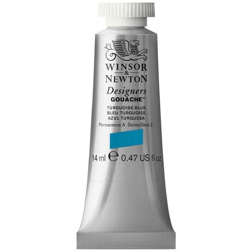 WINSOR & NEWTON DESIGNERS GOUACHE 14ML TUBE TURQUOISE BLUE