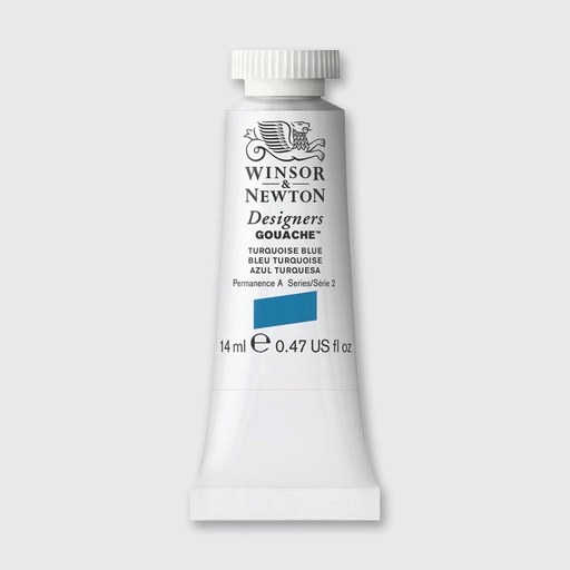 WINSOR & NEWTON DESIGNERS GOUACHE 14ML TUBE TURQUOISE BLUE