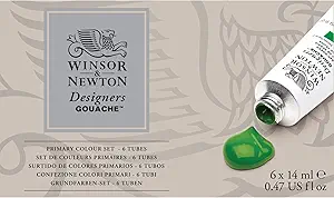 WINSOR & NEWTON DESIGNERS GOUACHE PRIMARY SET 6 X 14ml