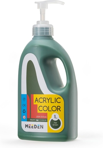 [PTA-1060-560] Meeden Viridian Green Acrylic Paint: 1L /33.8 oz