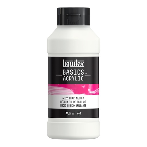 [8870302] LIQUITEX BASICS ACRYLIC ADDITIVE 250ML BTL GLOSS GEL FLUID MEDIUM