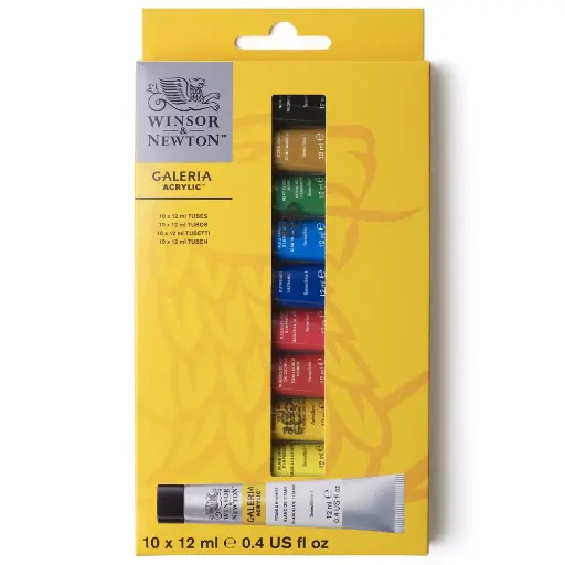 [2190605] WINSOR & NEWTON GALERIA ACRYLIC COLOUR 10X12ML ACCESS SET