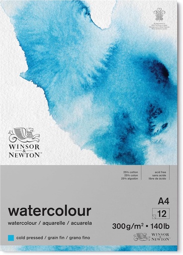 [6662579] WINSOR & NEWTON WATERCOLOUR PADW COLD 300 A4P 12S