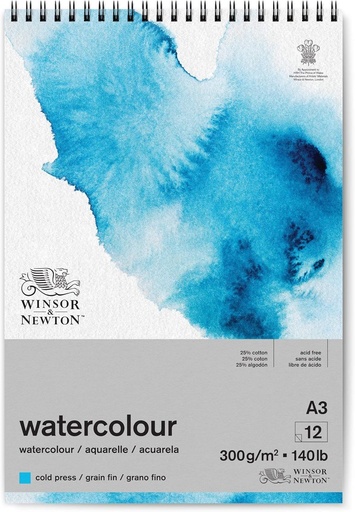 [6662580] WINSOR & NEWTON WATERCOLOUR PADW COLD 300 A3P 12S