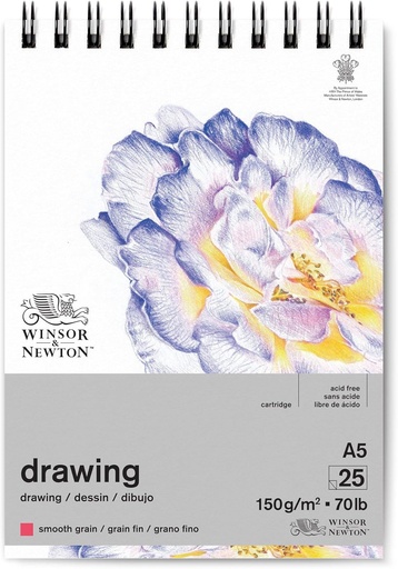 [6691001] WINSOR & NEWTON DRAWING PADW SMOOTH 150 A5 P 25S