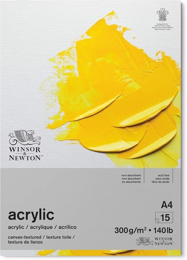 WINSOR & NEWTON ACRYLIC PAD 300 A4 15 SHEETS
