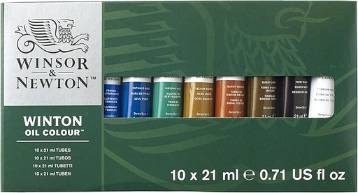 [1490697] WINSOR & NEWTON WINTON OIL COLOUR TUBE SET 10X21ML ROW