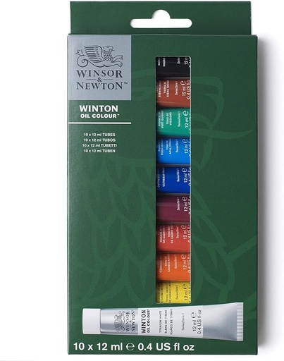 [1490701] WINSOR & NEWTON WINTON OIL COLOUR 10X12ML ACCESS SET ROW