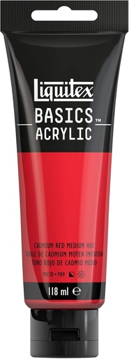 LIQUITEX BASICS ACRYLIC COLOUR 118ML CADMIUM RED MEDIUM HUE