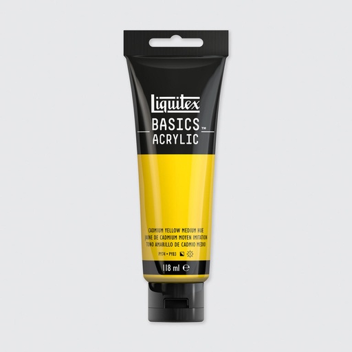 LIQUITEX BASICS ACRYLIC COLOUR 118ML CADMIUM YELLOW MEDIUM HUE