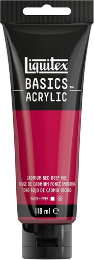 LIQUITEX BASICS ACRYLIC COLOUR 118ML CADMIUM RED DEEP HUE