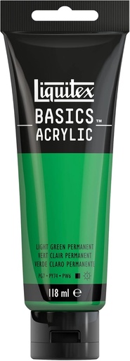 LIQUITEX BASICS ACRYLIC COLOUR 118ML GREEN LIGHT PERMANENT