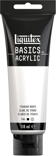 LIQUITEX BASICS ACRYLIC COLOUR 118ML TITANIUM WHITE