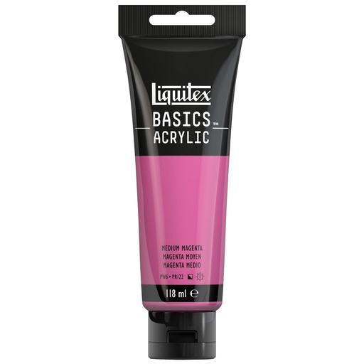 [8870047] LQX BASICS ACRYLIC COLOUR 118ML MAGENTA MEDIUM ROW