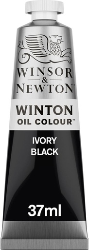 WINSOR & NEWTON WINTON OIL COLOUR 37ML TUBE IVORY BLACK