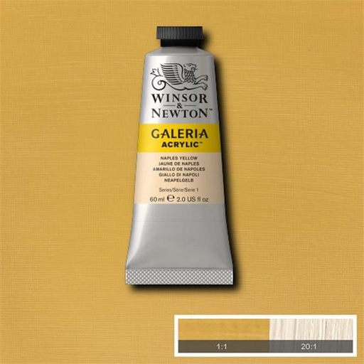 WINSOR & NEWTON GALERIA ACRYLIC COLOUR 60ML TBE NAP YELLOW