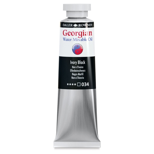 DALER ROWNEY WATER MIXABLE OIL COLOUR 37ML IVORY BLACK