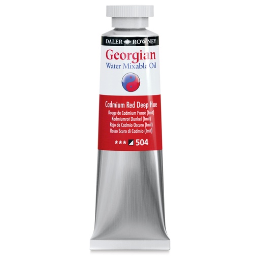 DALER ROWNEY WATER MIXABLE OIL COLOUR 37ML CADMIUM RED DEEP HUE