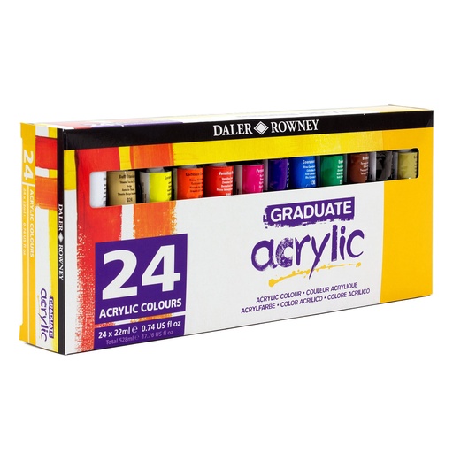 DALER ROWNEY GRAD ACRYLIC 24X22ML SET