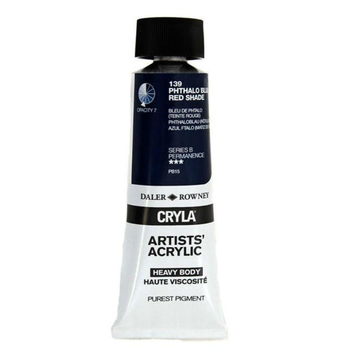 DALER ROWNEY CRYLA 75ML PHTHALO BLUE RED SHADE HEAVY BODY