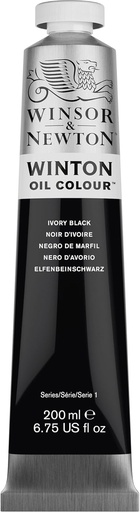 [1437331] WINSOR & NEWTON WINTON OIL COLOUR 200ML TBE IVORY BLACK
