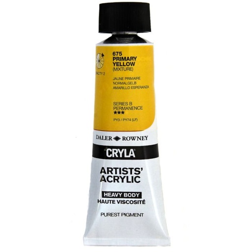 DALER ROWNEY CRYLA 75ML PRIMARY YELLOW