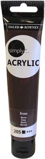 DALER ROWNEY SIMPLY ACRYLIC 75ML SL BROWN