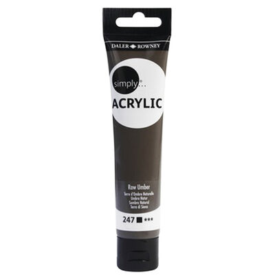 DALER ROWNEY SIMPLY ACRYLIC 75ML SL RAW UMBER