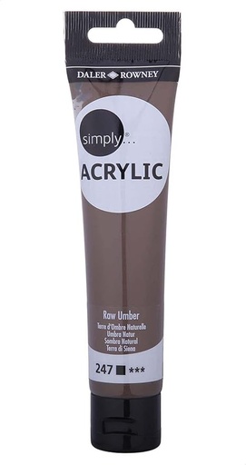 DALER ROWNEY SIMPLY ACRYLIC 75ML SL RAW UMBER