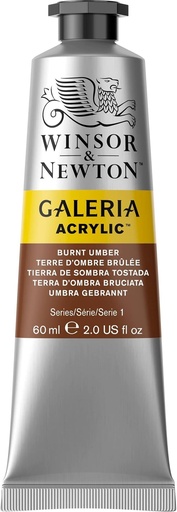 [2120076] WINSOR & NEWTON GALERIA ACRYLIC COLOUR 60ML TBE BURNT UMBER