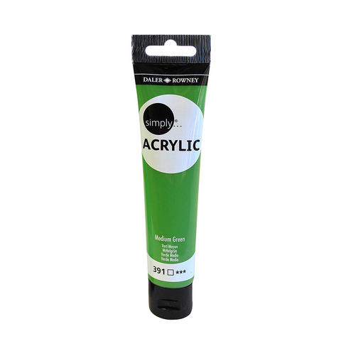 DALER ROWNEY SIMPLY ACRYLIC 75ML SL MEDIUM GREEN